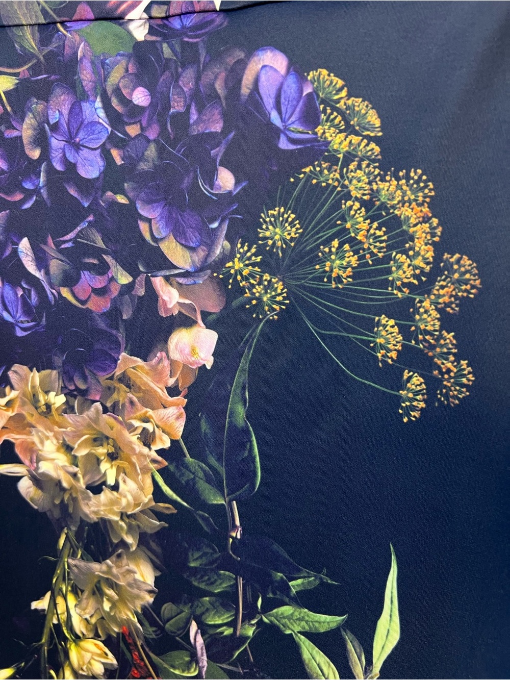 Ted Baker Navy Floral Midi Dress with Multicolor Bouquet Print - Picture 3 of 9